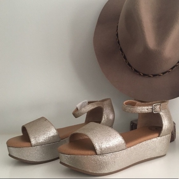 flatform silver sandals